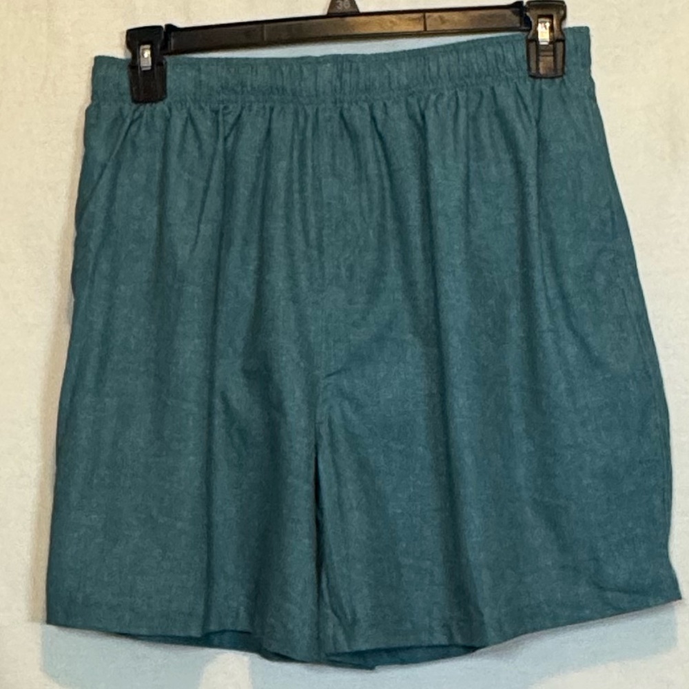 G-149 Men’s Bluewater Beach Green Elastic Waist Lined Summer Swim Shorts Size XL